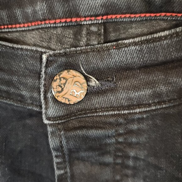 John Enzzo Men Jeans Luxury Designer Europe Size 38x32 Dark Wash Blue Denim - Picture 4 of 13